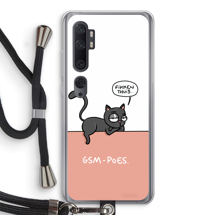 GSM poes: Xiaomi Mi Note 10 Pro Transparant Hoesje met koord