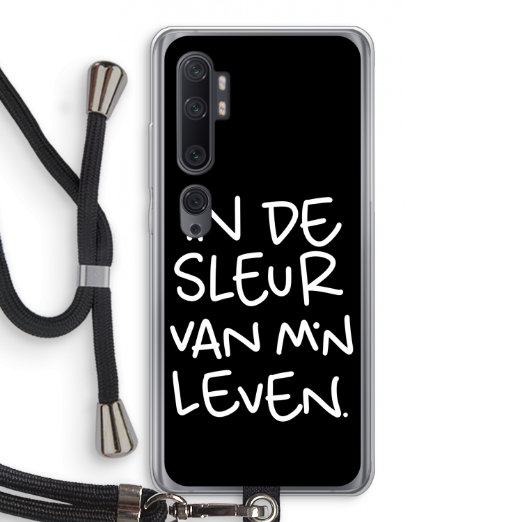 De Sleur: Xiaomi Mi Note 10 Pro Transparant Hoesje met koord