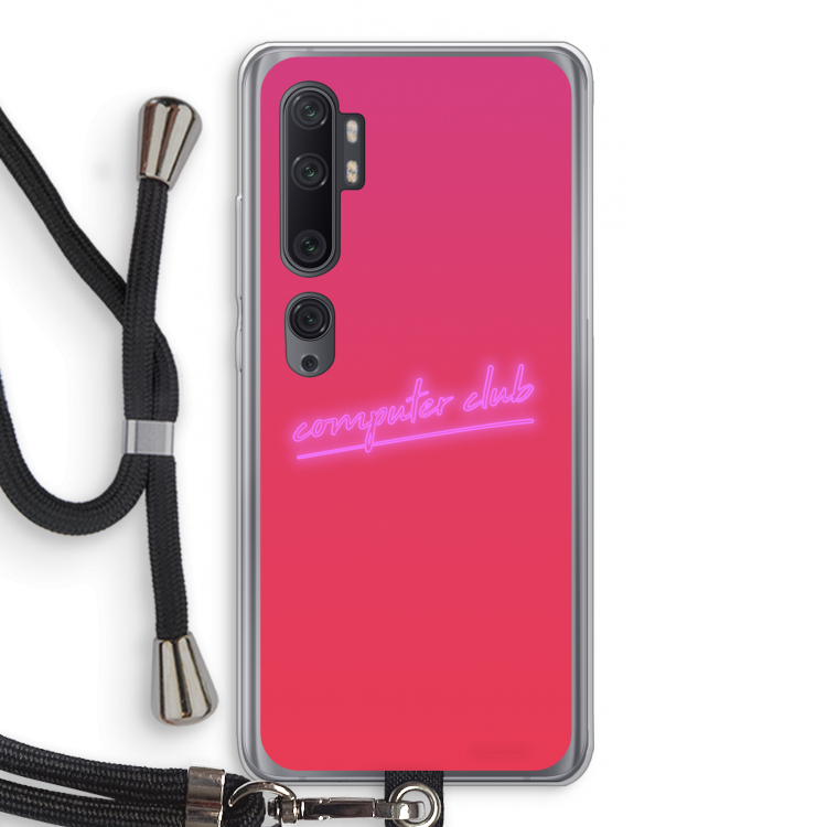 Vice Glow: Xiaomi Mi Note 10 Pro Transparant Hoesje met koord