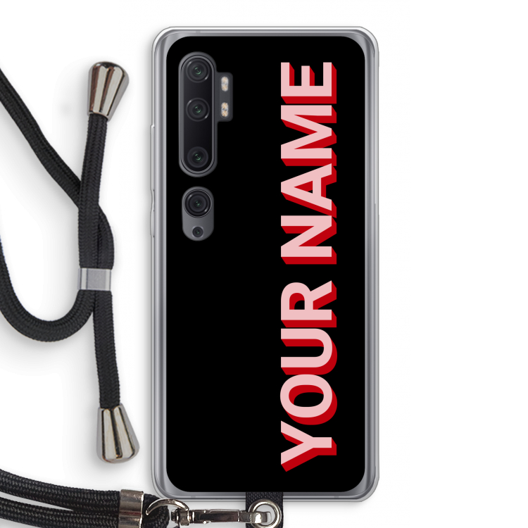 Namecase: Xiaomi Mi Note 10 Pro Transparant Hoesje met koord