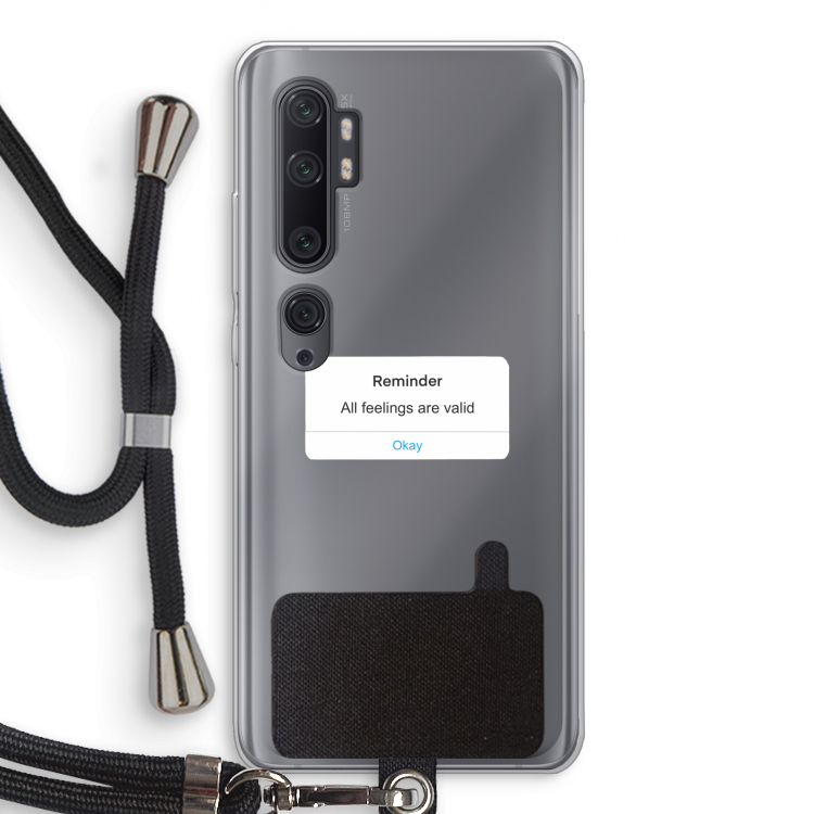 Reminder: Xiaomi Mi Note 10 Pro Transparant Hoesje met koord