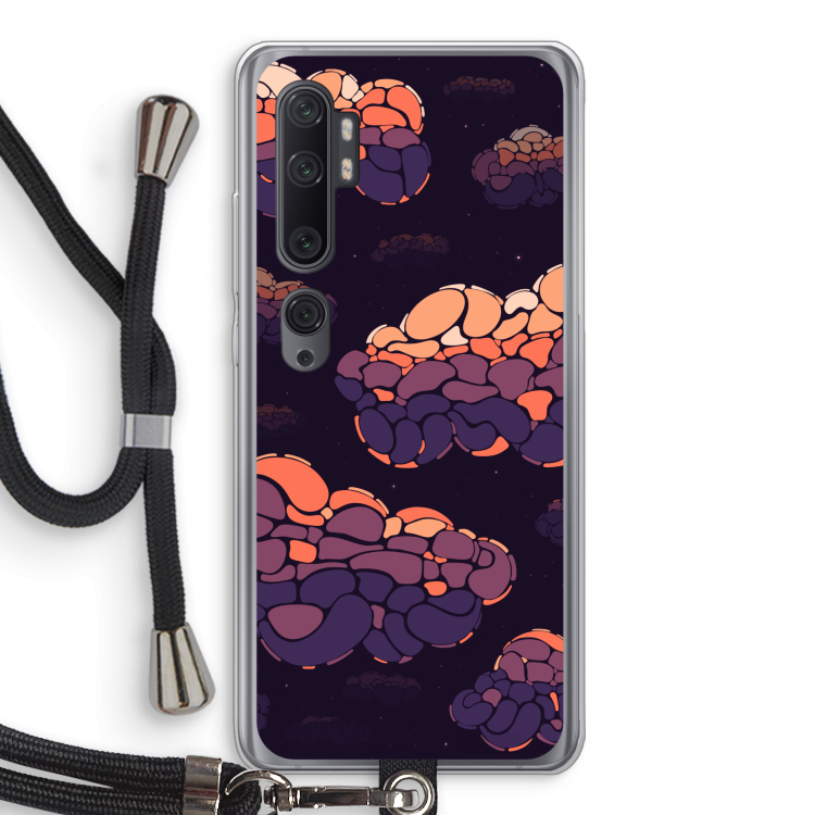 Patroon Wolken: Xiaomi Mi Note 10 Pro Transparant Hoesje met koord