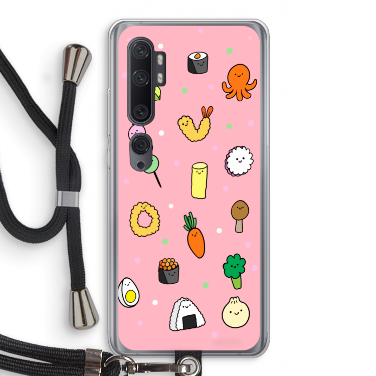 Happy bento friends: Xiaomi Mi Note 10 Pro Transparant Hoesje met koord