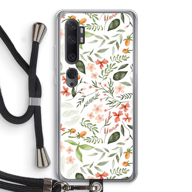 Sweet little flowers: Xiaomi Mi Note 10 Pro Transparant Hoesje met koord