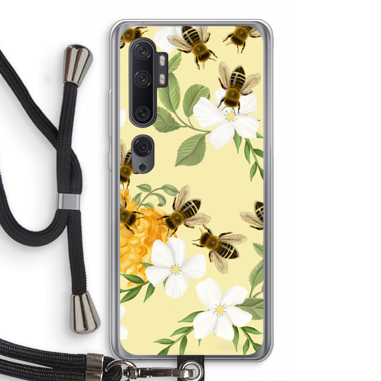 No flowers without bees: Xiaomi Mi Note 10 Pro Transparant Hoesje met koord