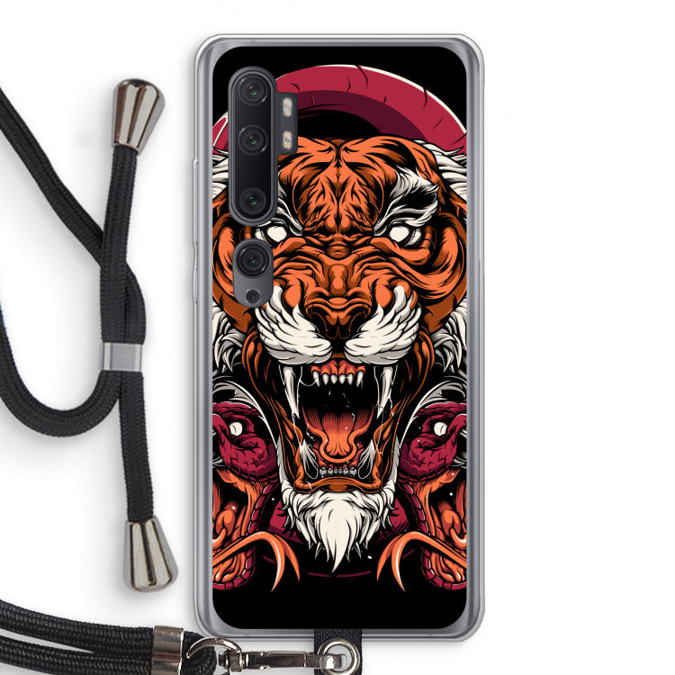 Tiger and Rattlesnakes: Xiaomi Mi Note 10 Pro Transparant Hoesje met koord