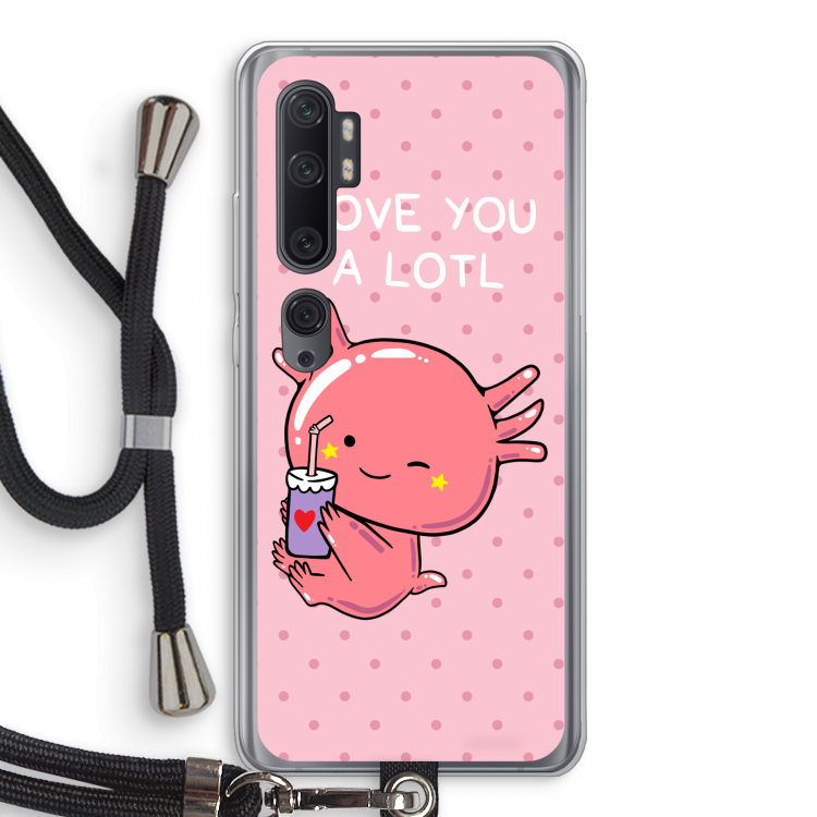 Love You A Lotl: Xiaomi Mi Note 10 Pro Transparant Hoesje met koord