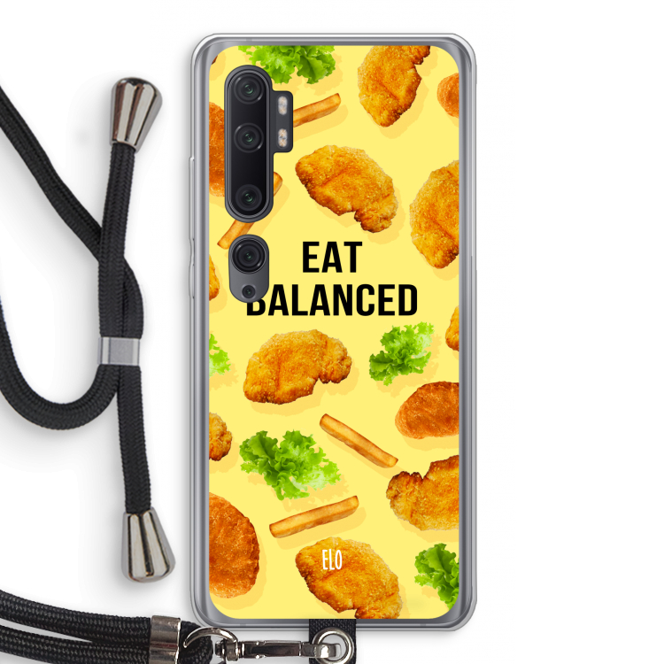 Eat Balanced: Xiaomi Mi Note 10 Pro Transparant Hoesje met koord