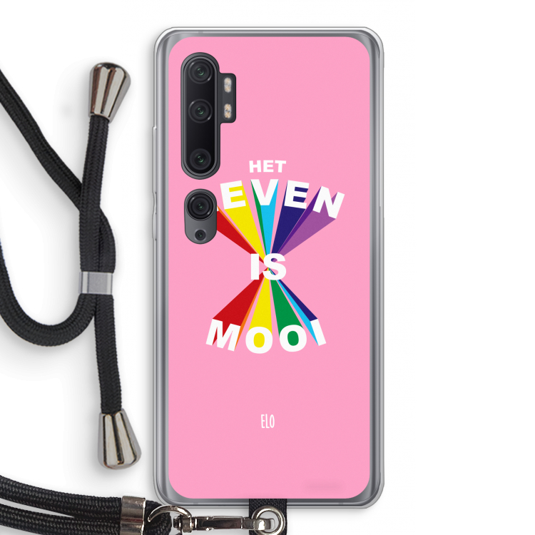Het Leven Is Mooi: Xiaomi Mi Note 10 Pro Transparant Hoesje met koord