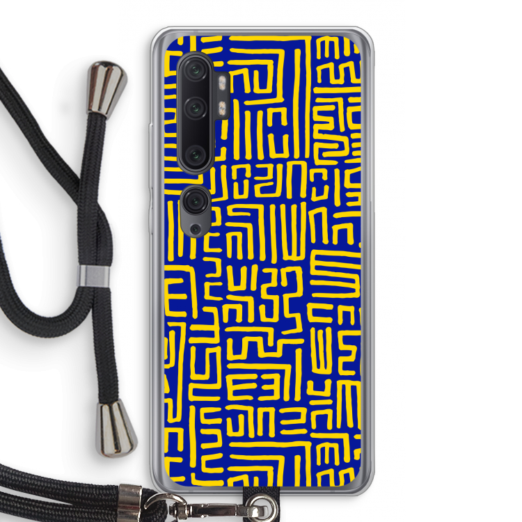 Majorelle Blue Print: Xiaomi Mi Note 10 Pro Transparant Hoesje met koord