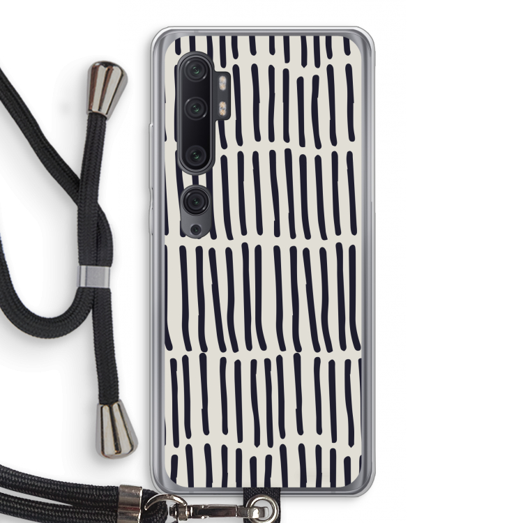 Moroccan stripes: Xiaomi Mi Note 10 Pro Transparant Hoesje met koord
