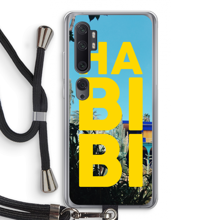 Habibi Majorelle : Xiaomi Mi Note 10 Pro Transparant Hoesje met koord