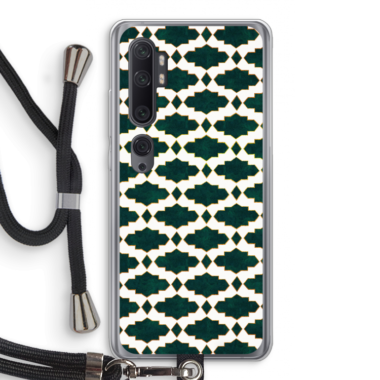 Moroccan tiles: Xiaomi Mi Note 10 Pro Transparant Hoesje met koord