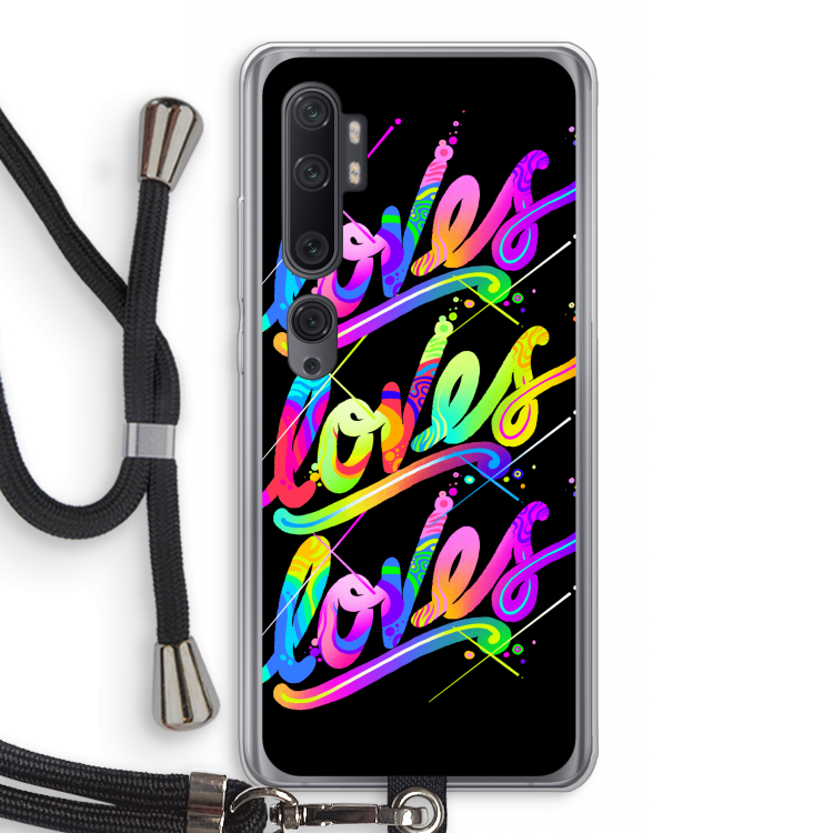 Loves: Xiaomi Mi Note 10 Pro Transparant Hoesje met koord