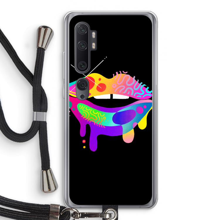 Lip Palette: Xiaomi Mi Note 10 Pro Transparant Hoesje met koord