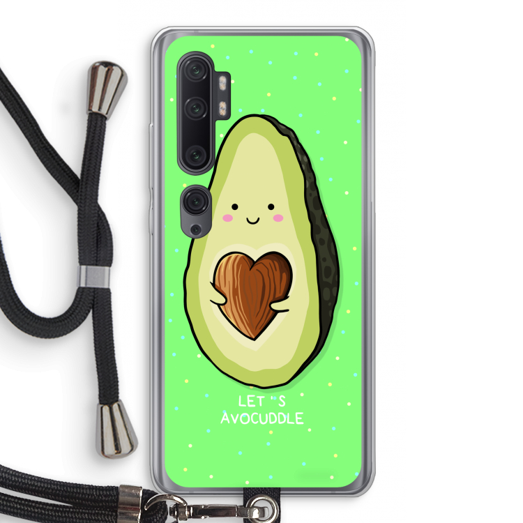 Avocuddle: Xiaomi Mi Note 10 Pro Transparant Hoesje met koord