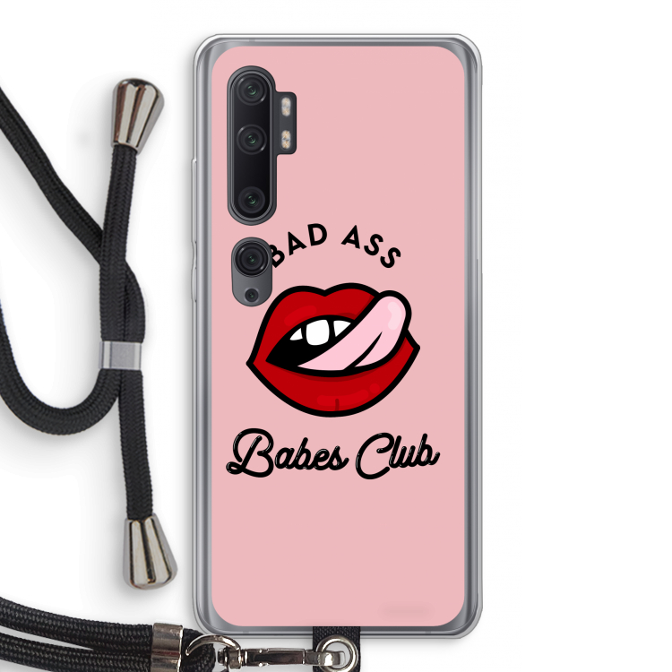 Badass Babes Club: Xiaomi Mi Note 10 Pro Transparant Hoesje met koord