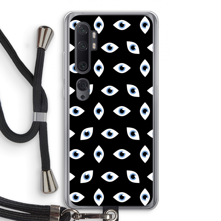 Eyes pattern: Xiaomi Mi Note 10 Pro Transparant Hoesje met koord