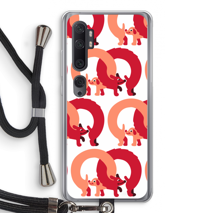 Dogs: Xiaomi Mi Note 10 Pro Transparant Hoesje met koord