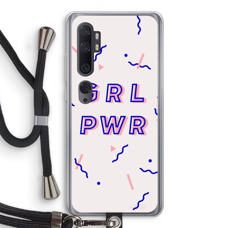 GRL PWR: Xiaomi Mi Note 10 Pro Transparant Hoesje met koord