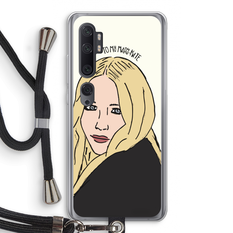 Mary Kate: Xiaomi Mi Note 10 Pro Transparant Hoesje met koord