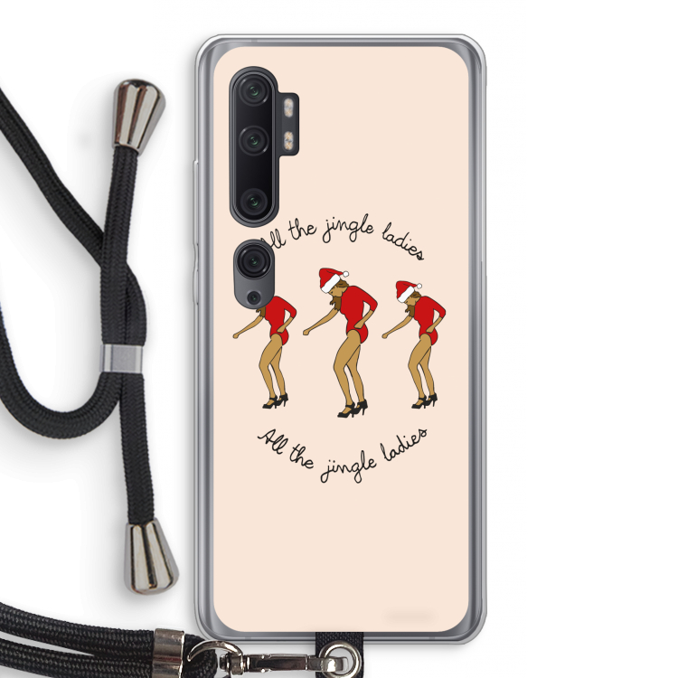 Jingle Ladies: Xiaomi Mi Note 10 Pro Transparant Hoesje met koord