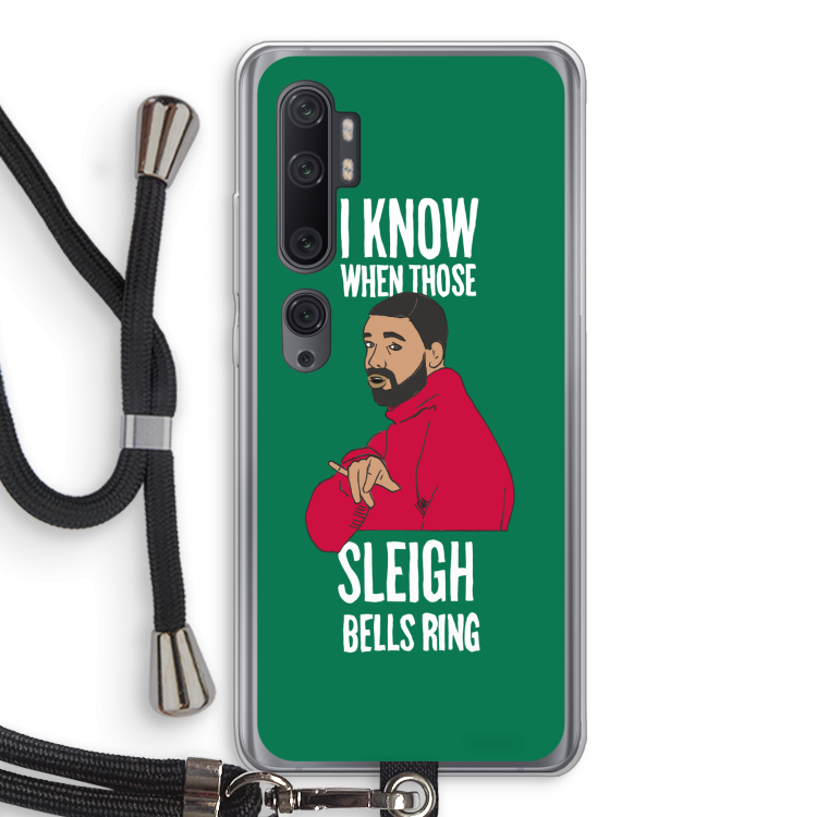 Sleigh Bells Ring: Xiaomi Mi Note 10 Pro Transparant Hoesje met koord