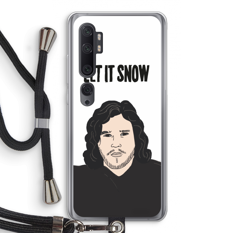 Let It Snow: Xiaomi Mi Note 10 Pro Transparant Hoesje met koord
