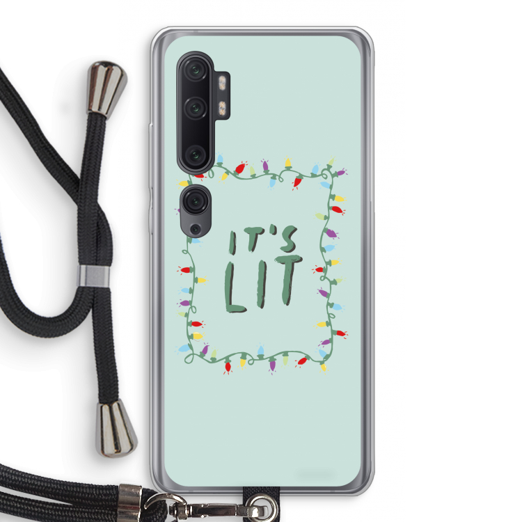 It's Lit: Xiaomi Mi Note 10 Pro Transparant Hoesje met koord