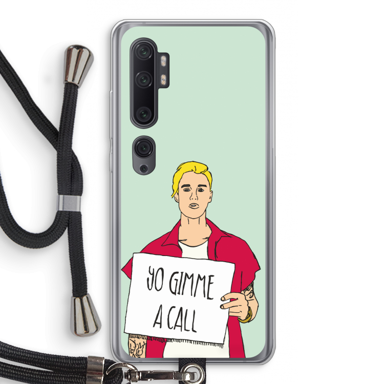 Gimme a call: Xiaomi Mi Note 10 Pro Transparant Hoesje met koord