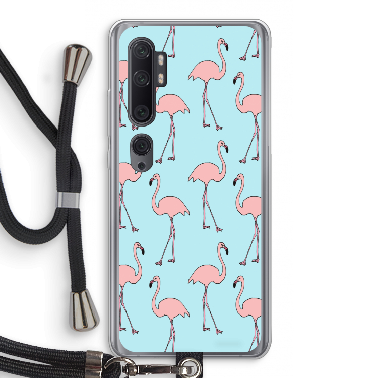 Anything Flamingoes: Xiaomi Mi Note 10 Pro Transparant Hoesje met koord
