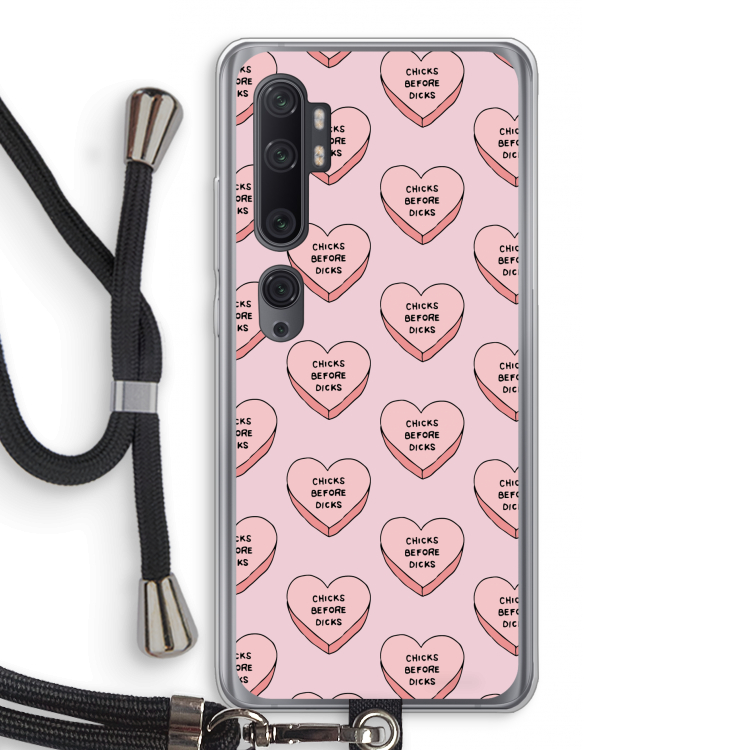 Chicks before dicks: Xiaomi Mi Note 10 Pro Transparant Hoesje met koord