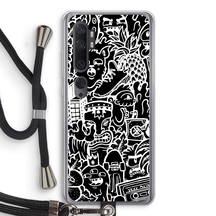 Vexx Black Mixtape: Xiaomi Mi Note 10 Pro Transparant Hoesje met koord