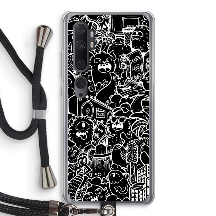 Vexx Black City : Xiaomi Mi Note 10 Pro Transparant Hoesje met koord