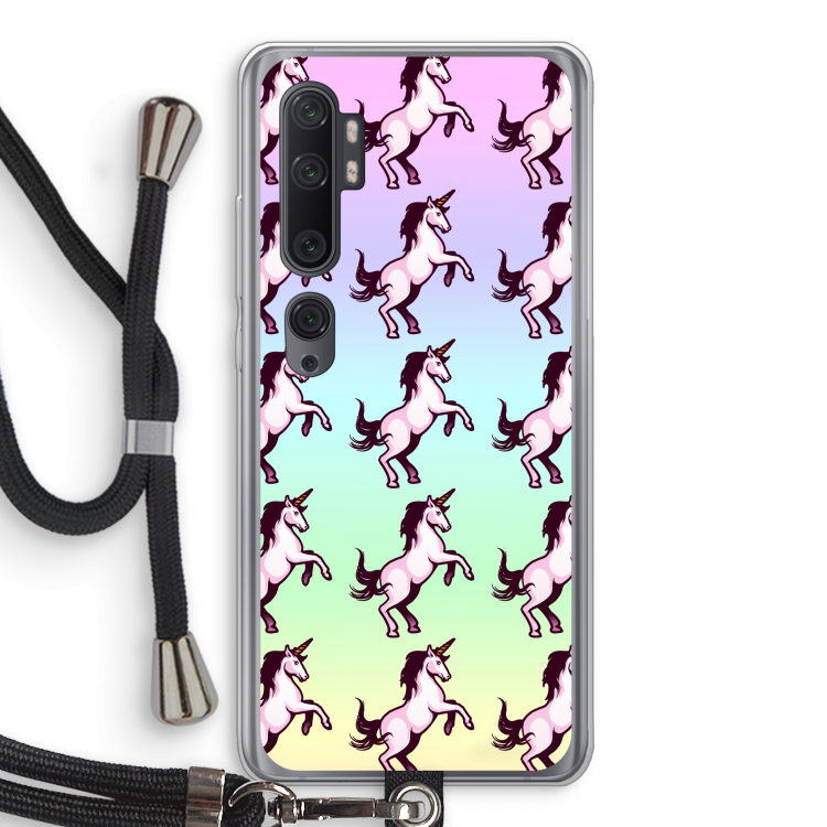 Musketon Unicorn: Xiaomi Mi Note 10 Pro Transparant Hoesje met koord