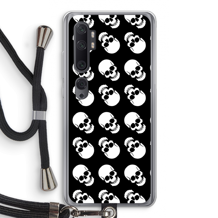Musketon Skulls: Xiaomi Mi Note 10 Pro Transparant Hoesje met koord