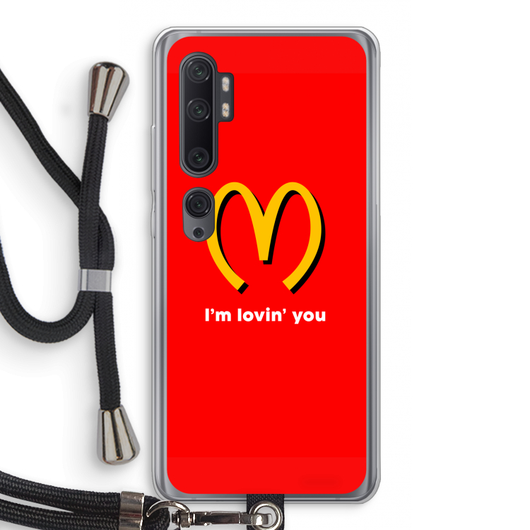 I'm lovin' you: Xiaomi Mi Note 10 Pro Transparant Hoesje met koord