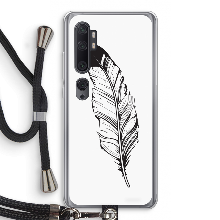 Pluim: Xiaomi Mi Note 10 Pro Transparant Hoesje met koord
