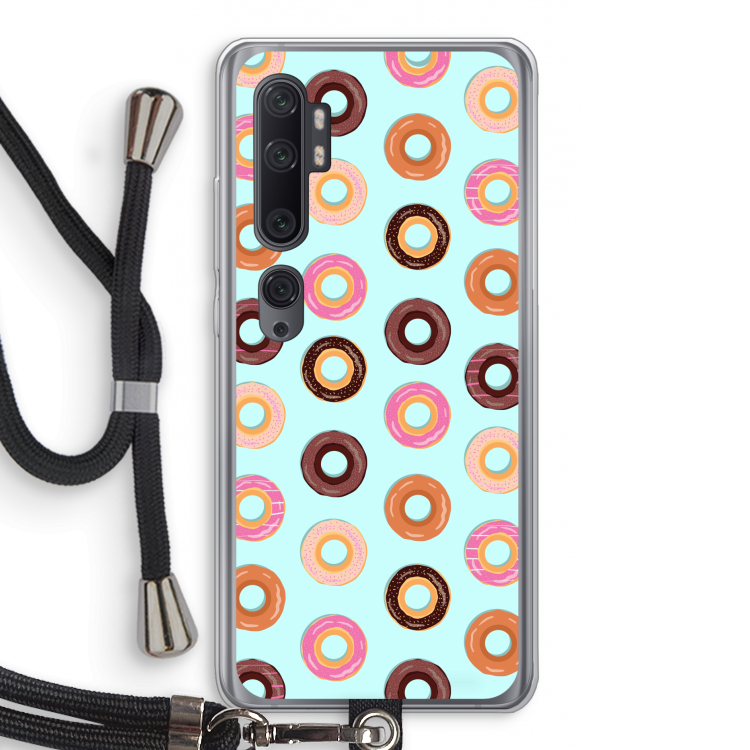 Donuts: Xiaomi Mi Note 10 Pro Transparant Hoesje met koord