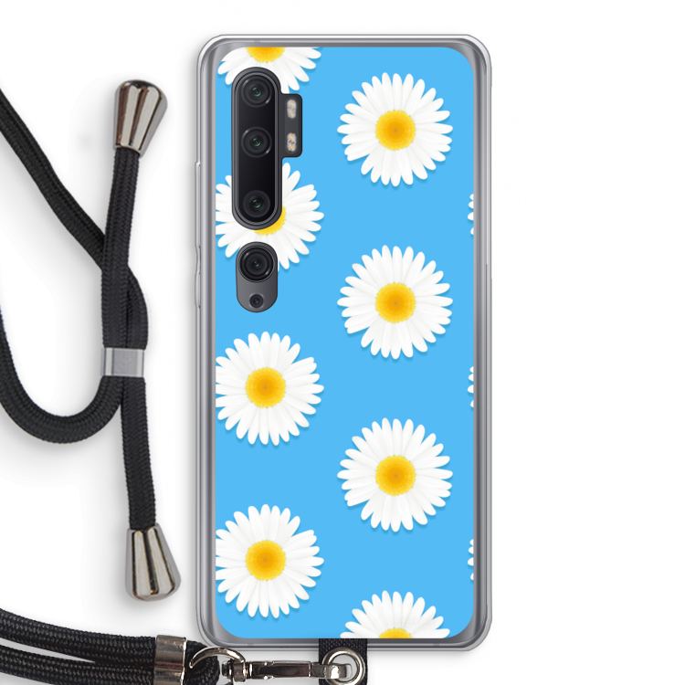 Margrietjes: Xiaomi Mi Note 10 Pro Transparant Hoesje met koord
