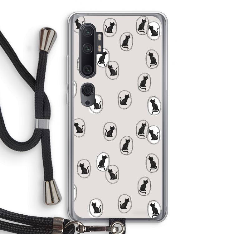 Miauw: Xiaomi Mi Note 10 Pro Transparant Hoesje met koord