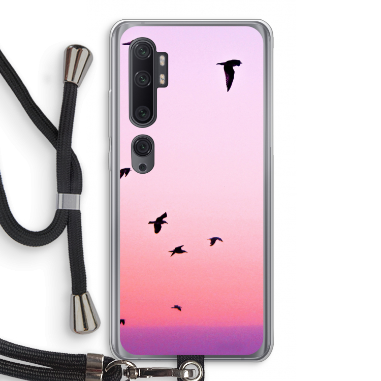 Fly away: Xiaomi Mi Note 10 Pro Transparant Hoesje met koord