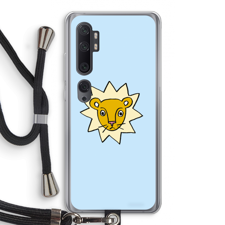 Kleine leeuw: Xiaomi Mi Note 10 Pro Transparant Hoesje met koord