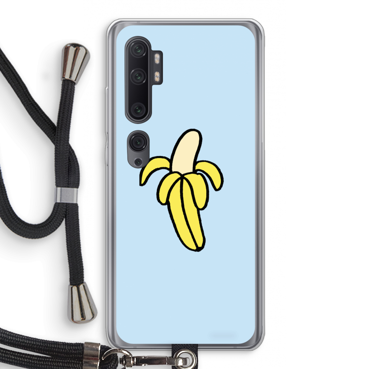 Banana: Xiaomi Mi Note 10 Pro Transparant Hoesje met koord