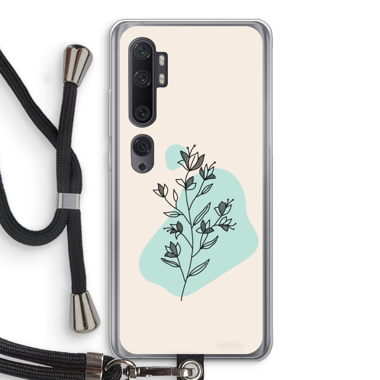 Violets are blue: Xiaomi Mi Note 10 Pro Transparant Hoesje met koord