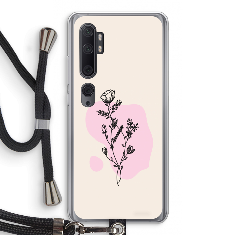 Roses are red: Xiaomi Mi Note 10 Pro Transparant Hoesje met koord
