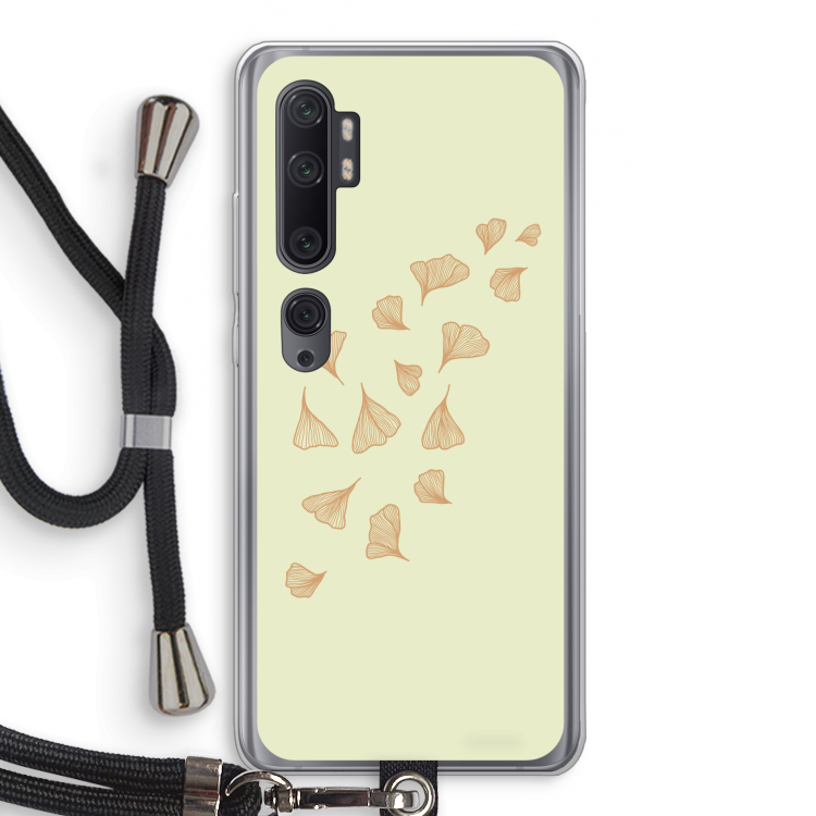 Falling Leaves: Xiaomi Mi Note 10 Pro Transparant Hoesje met koord