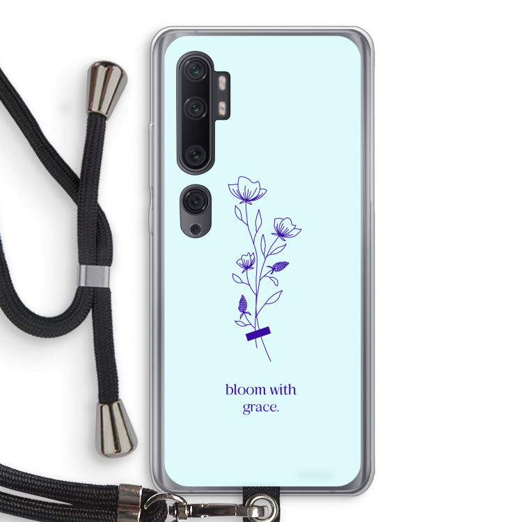 Bloom with grace: Xiaomi Mi Note 10 Pro Transparant Hoesje met koord