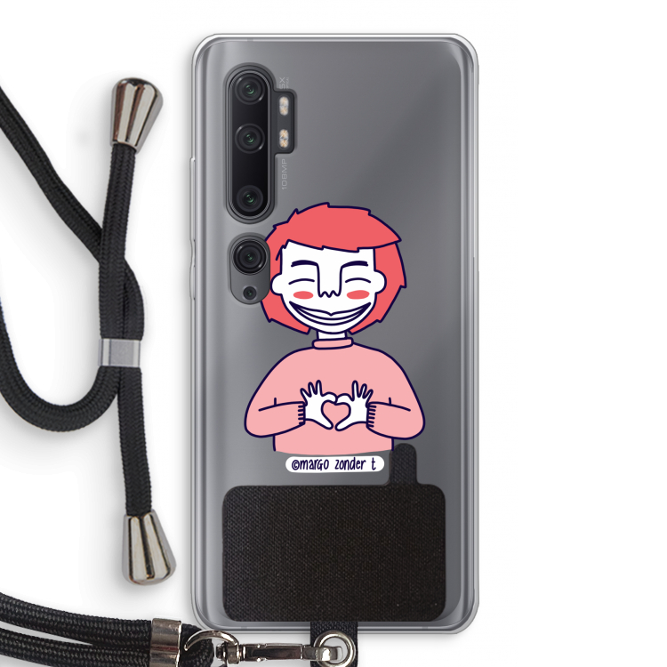Hartje: Xiaomi Mi Note 10 Pro Transparant Hoesje met koord