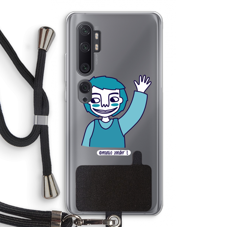Zwaai: Xiaomi Mi Note 10 Pro Transparant Hoesje met koord